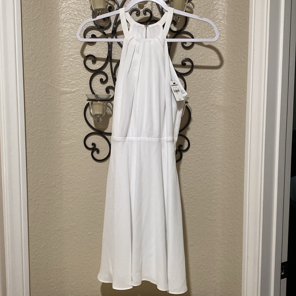 Express White Halter Dress